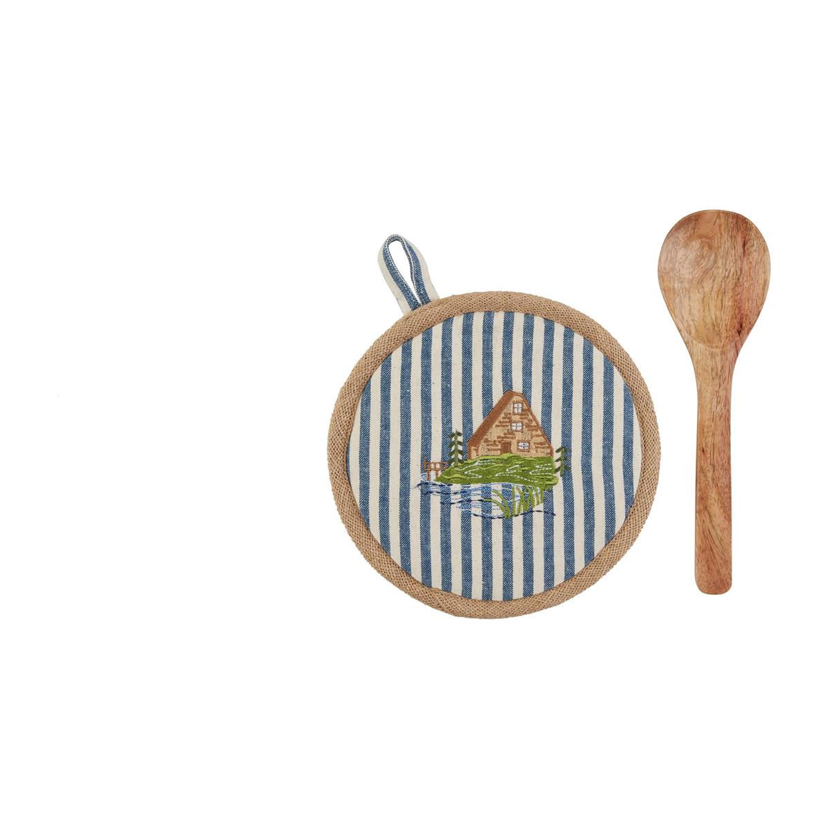 Embroidered House Pot Holder