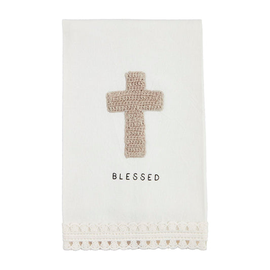 Blessed Crochet Trim Towels