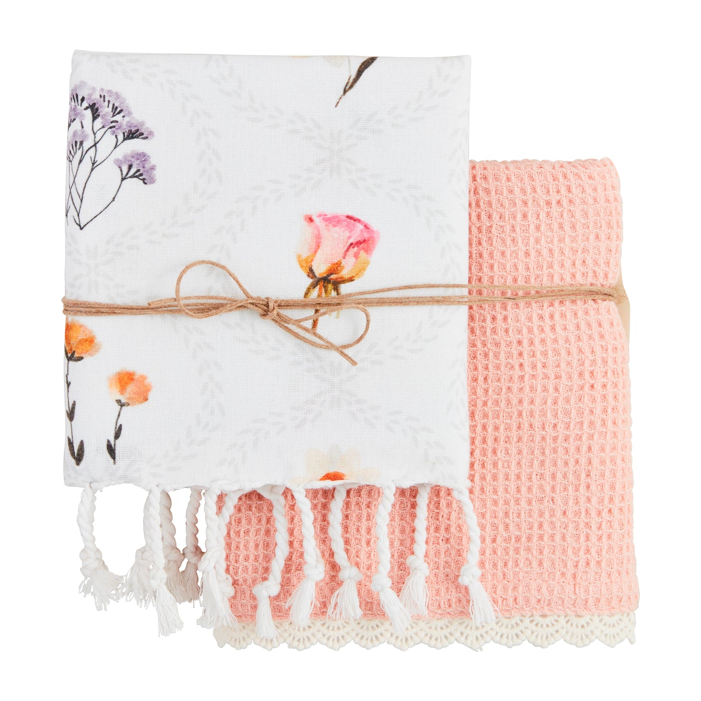 Flower Stem Dish Towel Set