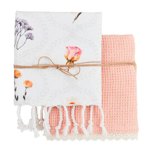 Flower Stem Dish Towel Set