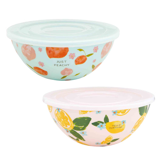 Fruit Bowl With Lid Set
