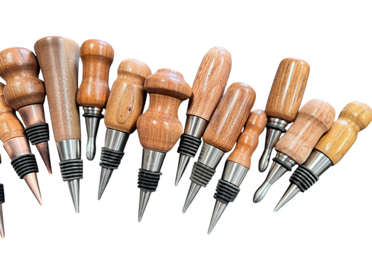 Handcrafted Wood Wine Bottle Stoppers (Assorted)
