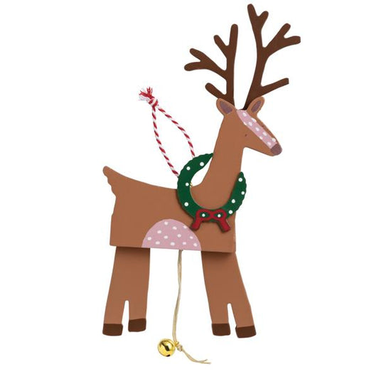 Reindeer Wreath Pull Ornament.