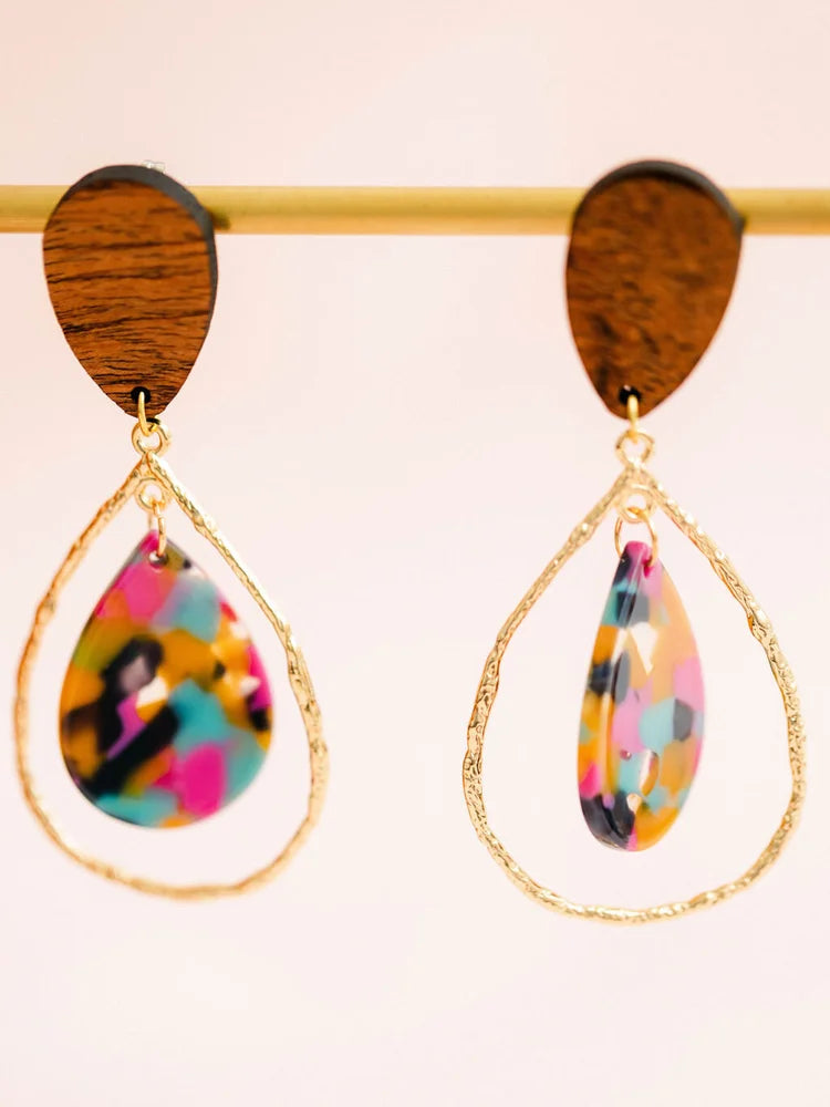 Golden Teardrop Earrings