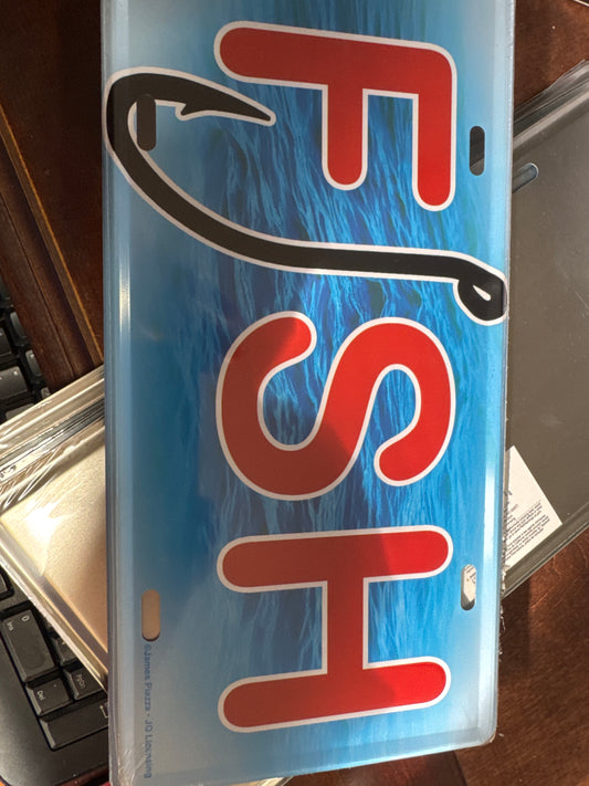 Fish license plate