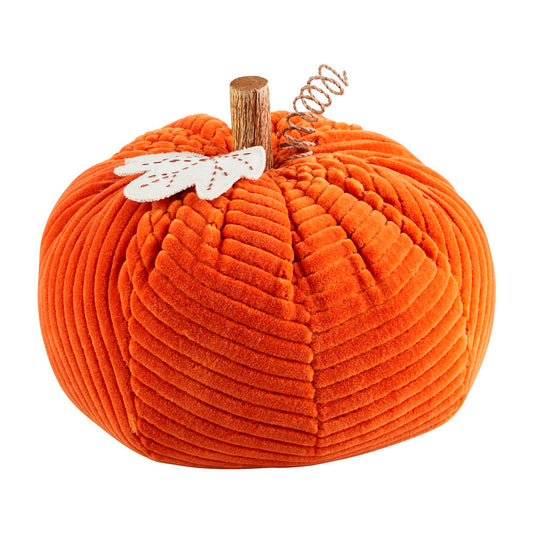 Orange Corduroy Pumpkin Sitter