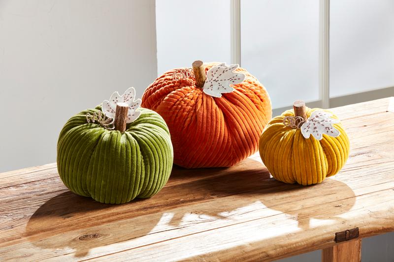 Orange Corduroy Pumpkin Sitter