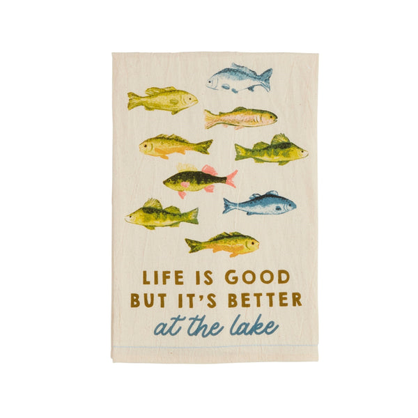Life Is Good Lake Icon Towel