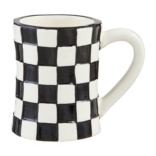 Small Check Bistro Mugs