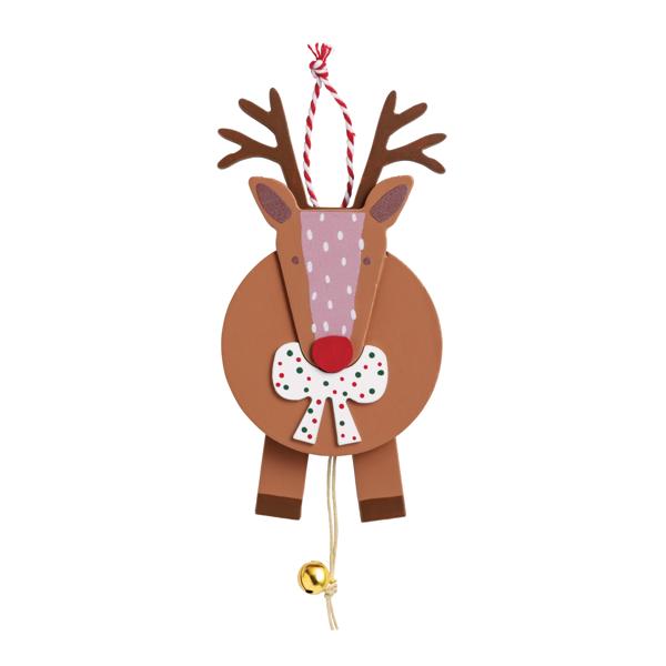 Reindeer Bow Pull Ornament