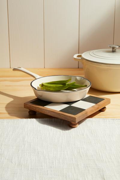 Checkered Marble Trivet