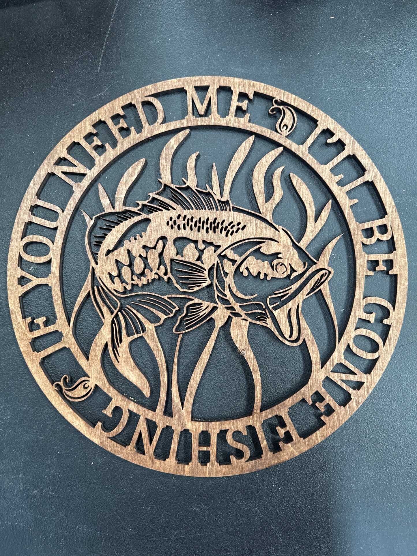 Gone Fishing Wooden Hanging Wall Art