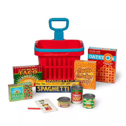 Fill & Roll Grocery Basket Play Set