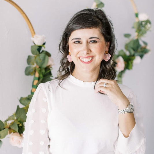 Mauve Marble Swirl Earrings