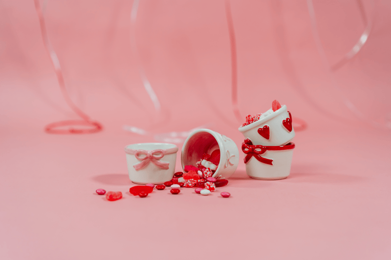 Pink Heart Tid Bit Dish
