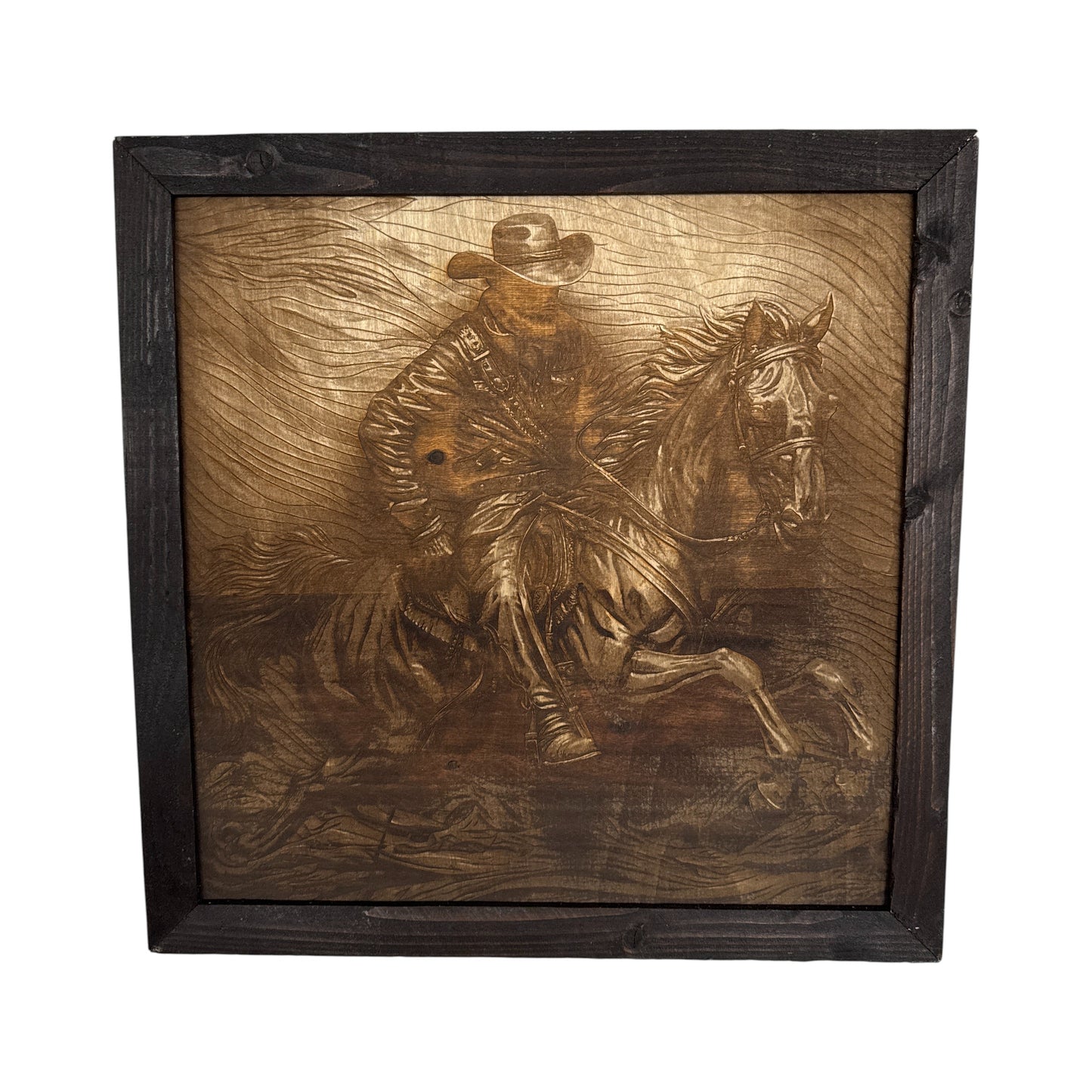 Cowboy Bandit Lasered Photo