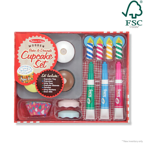 Wooden Cupcake Set