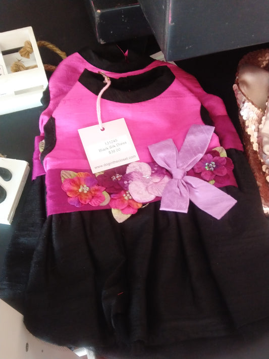 black silk dress