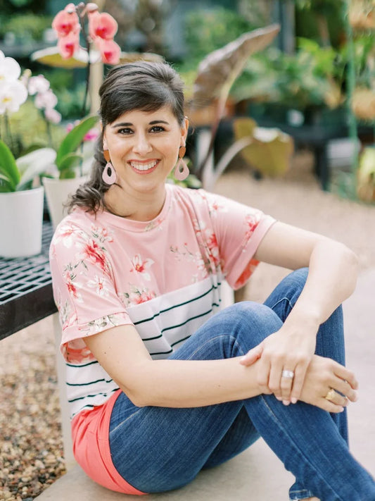 Pink Speckled Earrings