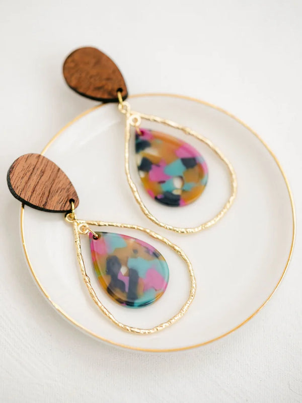 Golden Teardrop Earrings