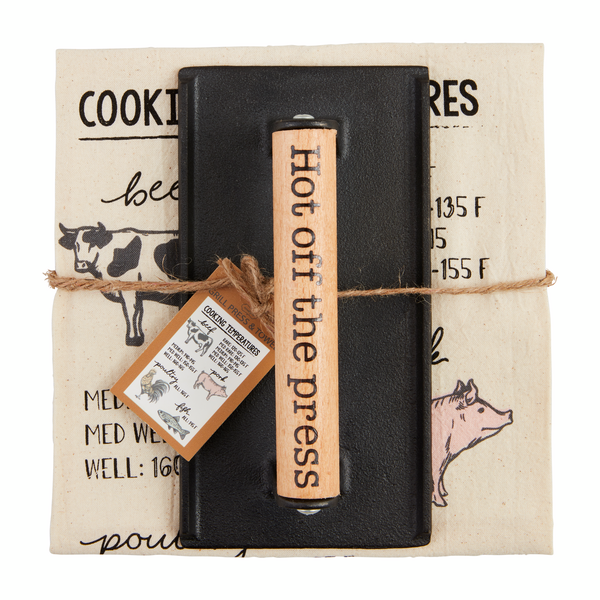 Cast Iron Grill Press Set